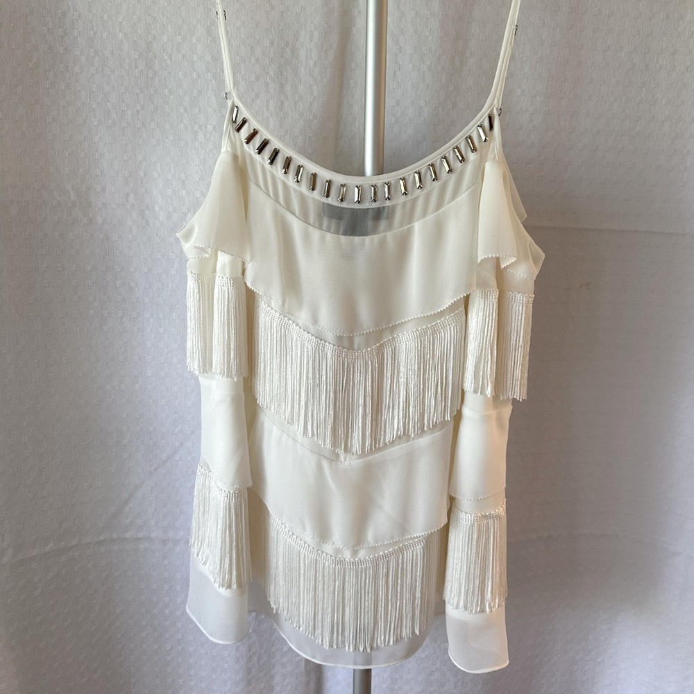 WHBM Sleeveless Cream Blouse in Size M, New with tags